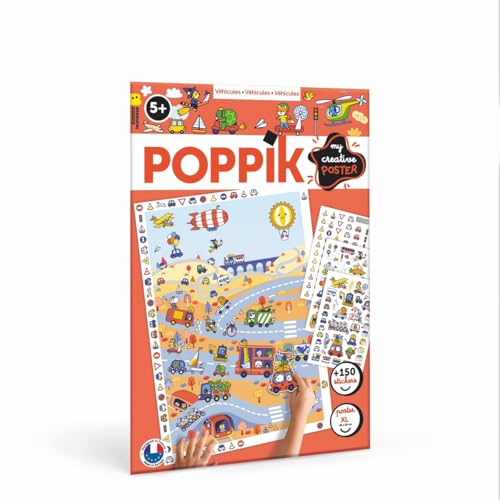 POPPIK 1841285 Sticker-Poster, Fahrzeuge, Kreativposter mit ablösbaren Aufklebern, Auto-Stickerset zum Basteln, für Kinder ab 5 Jahren, 48 x 68 cm POPPIK 1841285 Sticker-Poster, Fahrzeuge, Kreativposter mit ablösbaren Aufklebern, Auto-Stickerset zum Basteln, für Kinder ab 5 Jahren, 48 x 68 cm von POPPIK