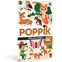 POPPIK DIS010 Sticker Lernposter Wald von POPPIK
