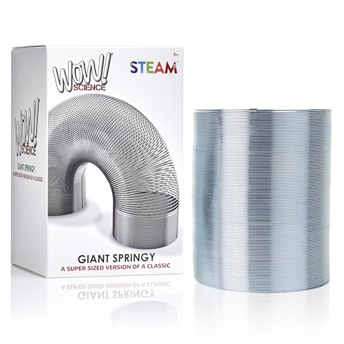 POPULAR SCIENCE Giant Springy Large Metal Coiled Helix Toy, Silver von POPULAR SCIENCE