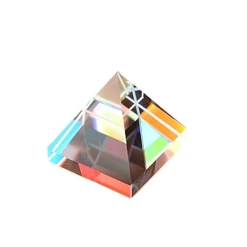 Dichroitisches Polyederprisma, Glaswürfelprisma, Physikunterricht, transparenter optischer Glaswürfel, 1 Stück(20mm Pyramid) von POQAX