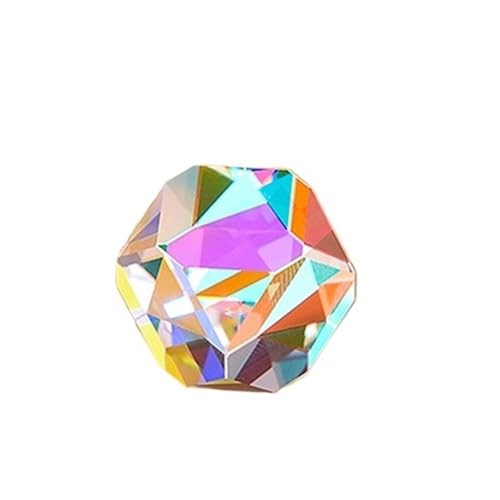 POQAX Dichroitisches Polyederprisma, Glaswürfelprisma, Physikunterricht, transparenter optischer Glaswürfel, 1 Stück(20mm Polyhedron) von POQAX