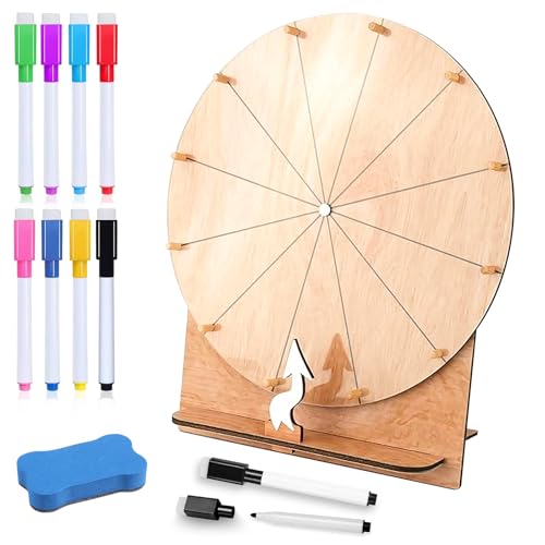 Glücksrad Spielzeug Mit Metall Ständer, Hölzernes Glücksrad, Glücksrad Zum Drehen, Acryl Drehrad Selbstgestalten, Farbe Glücksrad Mit Metallständer Für Lotto Spiel, Party-Event, Verkaufsförderung von PORFOYO