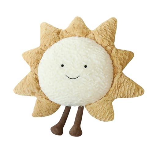 PORUPAEL 40cm Plüschkissensonne Mond Sterne Plüschtiere Niedliche Stofftiere Weiches Spielzeug Kind Weiches Sofa Dekokissen Für Kinderzimmer Dekoration Geschenk (Sonne) von PORUPAEL
