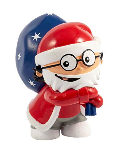 P:os 30180 - 3D Figur Mainzelmännchen „Weihnachtsmann“, Spielfigur aus PVC, ca. 5,5 cm hoch, zum Sammeln, Tauschen und Spielen von p:os