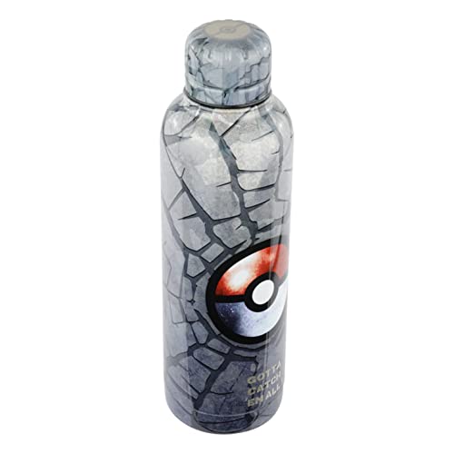 P:os 34146 - Edelstahl-Trinkflasche im Pokémon Design, 515 ml, doppelwandig, auslaufsicher, für Kohlensäure geeignet, ideal zum Genuss von Kalt- und Heißgetränken in Schule, Sport und Freizeit von p:os