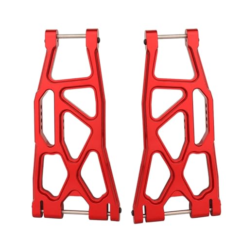 2 STÜCKE Metall Vorne Hinten Obere Untere Schwinge Aufhängung, for 1/5 RC for Monster Truck for X-Maxx 77086-4 for XMAXX 6S/8S Upgrade Teil (Color : RD Lower Swing Arms) von POSLAB