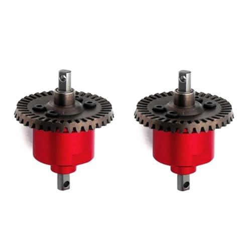 2Pcs All Metal Front Rear Differential, for Traxxas for Slash 4X4 VXL for Stampede for Rustler for Remo HQ727 1/10 RC Car Upgrade Teile (Color : Red) von POSLAB