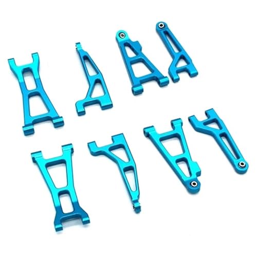 8-teiliges Metall-Vorder- und Hinterrad-Querlenker-Set, for MJX H16 16207 16208 16209 16210 1/16 RC Car Upgrades Parts (Color : Blue) von POSLAB