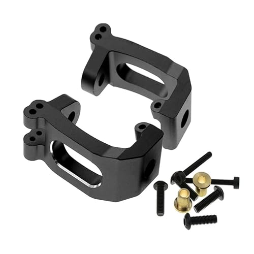 Aluminium Caster Blocks C-Hubs 9532, 1/8 for Traxxas for Sledge 95076-4 RC Car Upgrades Teile Zubehör (Color : Black) von POSLAB