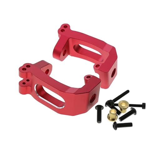 Aluminium Caster Blocks C-Hubs 9532, 1/8 for Traxxas for Sledge 95076-4 RC Car Upgrades Teile Zubehör (Color : Red) von POSLAB