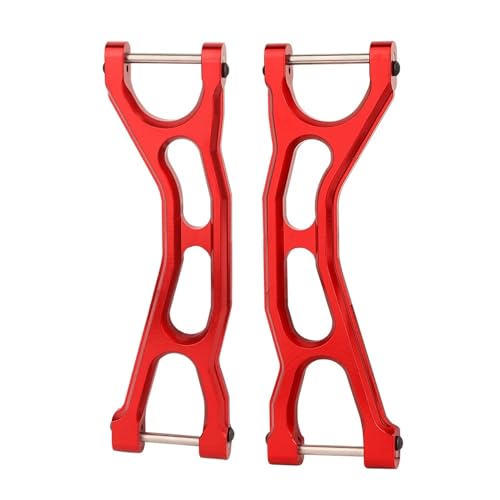 POSLAB 2 Stücke Metall Aluminium Vorne Hinten Obere Schwenkarme Geeignet, for RC 1/5 for X-Maxx for XMAXX 6S 8S Fernbedienung Spielzeug Auto Upgrade Teile (Color : Red) von POSLAB