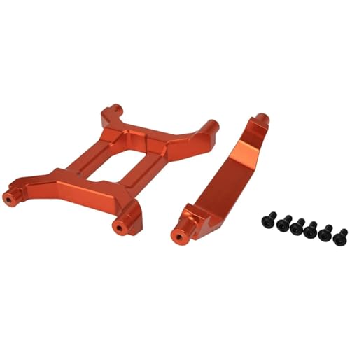 POSLAB 2 stücke Metall Hinten Untere Chassis Strebe Rahmen Unterstützung, for Axial SCX6 for Jeep for JLU for Wrangler AXI05000 1/6 RC Crawler Spielzeug Auto Upgrade Teil (Color : Red) von POSLAB