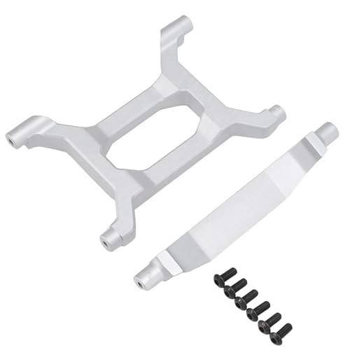 POSLAB 2 stücke Metall Hinten Untere Chassis Strebe Rahmen Unterstützung, for Axial SCX6 for Jeep for JLU for Wrangler AXI05000 1/6 RC Crawler Spielzeug Auto Upgrade Teil (Color : Silver) von POSLAB