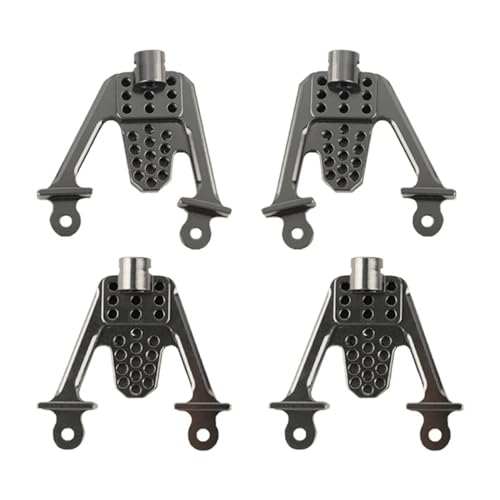 POSLAB 4 Stück Metall Stoßdämpfer vorne hinten Stoßdämpfer Montagepfosten Lift-Stoßdämpfer, for 1/10 RC Crawler for Axial SCX10 Upgrade-Teile (Color : Titanium) von POSLAB