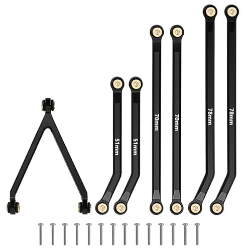 POSLAB CNC High Clearance Chassis Link Rod Set, for 1/24 RC Crawler Car for Axial SCX24 AXI00005 for Jeep for Gladiator Upgrades Teile von POSLAB