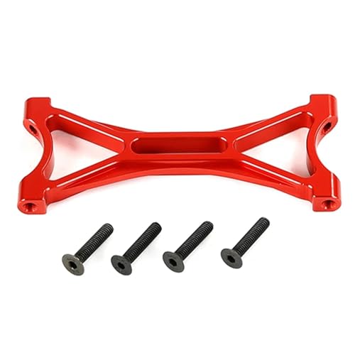POSLAB CNC-Metall-X-Form-Verbindungsregal, for 1/5 for HPI for ROVAN KM for Baja 5T 5SC Truck RC CAR Spielzeugteile, rot (Color : Red) von POSLAB