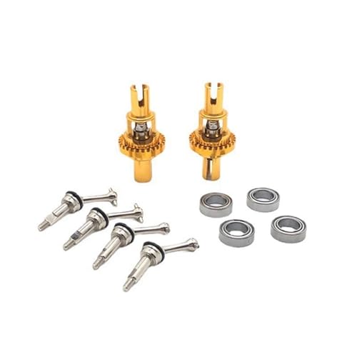 POSLAB CVD-Set aus Metalldifferential und Antriebswelle, for Wltoys 284131 K969 K979 K989 K999 P929 P939 1/28 RC-Auto-Upgrade-Teile (Color : Yellow) von POSLAB