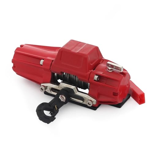 POSLAB Einzel-Doppelmotoren Elektrische Winde Drahtlose Fernbedienung Empfangen von Waren, for 1/10 RC Crawler Car for TRX4 SCX10 TF2 CC01 (Color : Red Winch) von POSLAB