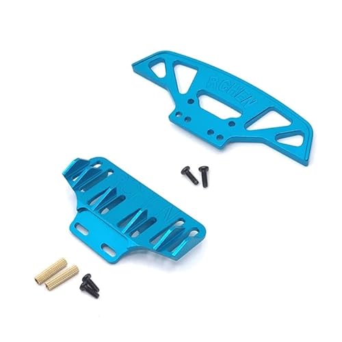 POSLAB Metallfront &Heckstoßstange, for Wltoys 284131 K969 K979 K989 K999 P929 for Mini-Q RC01 1/28 RC Car Upgrade Parts Zubehör (Color : Blue) von POSLAB