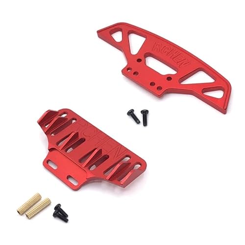 POSLAB Metallfront &Heckstoßstange, for Wltoys 284131 K969 K979 K989 K999 P929 for Mini-Q RC01 1/28 RC Car Upgrade Parts Zubehör (Color : Red) von POSLAB