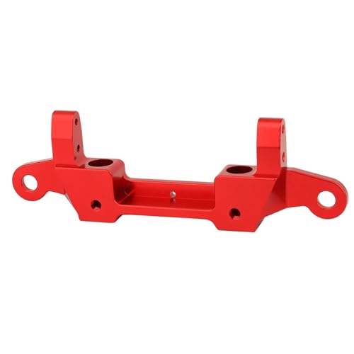 POSLAB Metalllegierung vorne hinten Stoßstangenhalterung, for 1/6 RC Spielzeug Auto Crawler for Axial SCX6 for Jeep for JLU for Wrangler for Rubicon Body Chassis Upgrade Teile (Color : Rear Red 1pc) von POSLAB