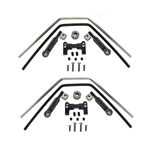Stabilisator-Set aus Metall vorne und hinten, for 1/8 for Traxxas for Sledge RC-Auto-Upgrade-Teile, Ersatzteile, Zubehör (Color : Black) von POSLAB