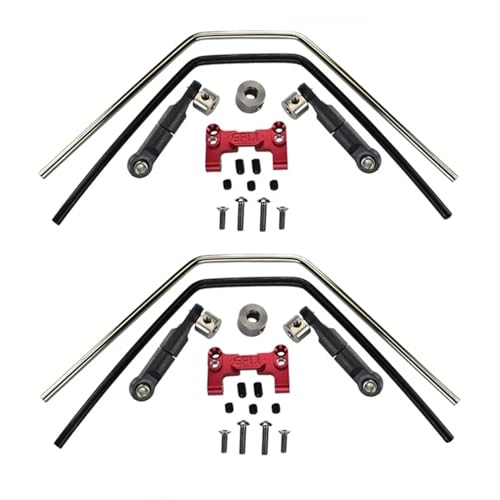Stabilisator-Set aus Metall vorne und hinten, for 1/8 for Traxxas for Sledge RC-Auto-Upgrade-Teile, Ersatzteile, Zubehör (Color : Red) von POSLAB