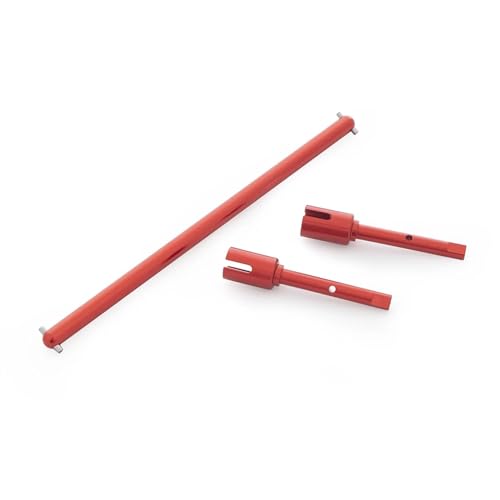 Vordere Mittelachse aus Aluminiumlegierung, Upgrade-Stück, Lenkstange, Lenkschalen-Kit, Metallantriebswelle for 1/10 RC Drift Car for Tamiya TT02 (Color : Central axis Red) von POSLAB