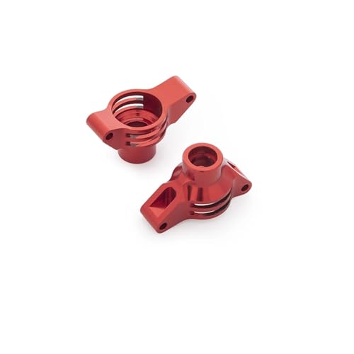 Vordere Mittelachse aus Aluminiumlegierung, Upgrade-Stück, Lenkstange, Lenkschalen-Kit, Metallantriebswelle for 1/10 RC Drift Car for Tamiya TT02 (Color : Rear Upright Red) von POSLAB