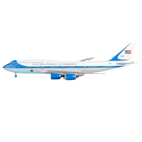 For Adults Flugzeugmodell im Maßstab 1:400 US Air Force One 747-8 Druckguss-Flugzeugmodell aus Metall zum Sammeln (Blau) von POSMRWK