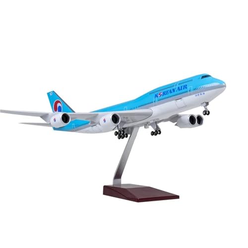 Korean Air 747 großes Flugzeugmodell aus Metalldruckguss mit Unterstützung für Luftfahrtbegeisterte. Druckguss-Flugzeug (Nolight) von POSMRWK