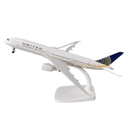Maßstabsgetreues Modell, 19 cm, statisches Ornament für United Airlines Boeing 787 B787 Metallflugzeug Jet Modell Flugzeug mit Rädern Einzelflugzeug Maßstabsgetreues Modell, 19 cm, statisches Ornament für United Airlines Boeing 787 B787 Metallflugzeug Jet Modell Flugzeug mit Rädern Einzelflugzeug von POSMRWK