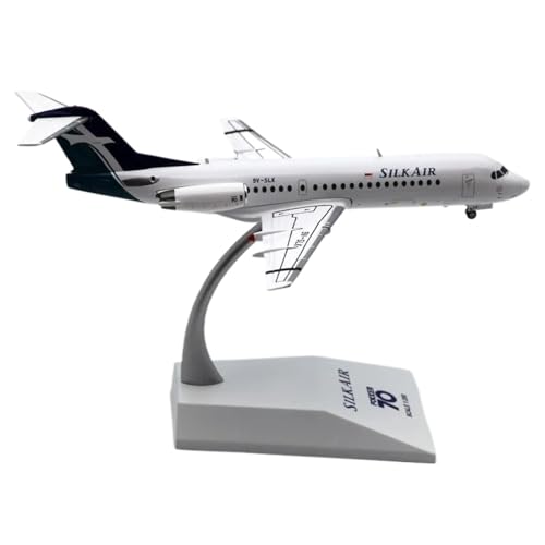 Miniatur-Flugzeug-Set, Spielzeugflugzeug, Maßstab 1:200, SilkAir 70, Modell aus Druckguss, 9V-SLK mit Halterung von POSMRWK