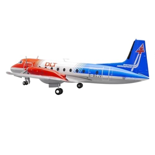Miniatur des Flugzeugs, Spielzeug-Set aus Druckguss-Metall für das Modell des britischen Luftfahrtflugzeugs DLT HS748 G-BGJV von POSMRWK
