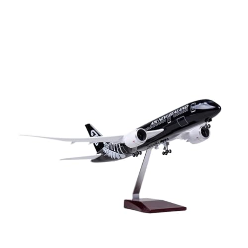 Miniatur des Flugzeugs, Spielzeugflugzeug aus Kunstharz aus Druckguss, für das Modell B787 von Air New Zealand, 47 cm, mit Lichtern und Rädern, Landungszug (Withlight) von POSMRWK