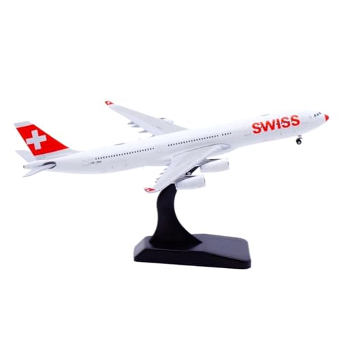 Miniatur des Spielzeugflugzeugs, Maßstab 1:400, Swissair Airbus A340-300, Modellflugzeug aus Metall, Druckguss, Sammlerstück. Miniatur des Spielzeugflugzeugs, Maßstab 1:400, Swissair Airbus A340-300, Modellflugzeug aus Metall, Druckguss, Sammlerstück. von POSMRWK
