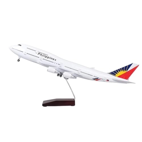 Philippine Airlines B747 Flugzeugmodell aus Kunstharz, Druckguss, 47 cm, mit LED-Flugzeug (Withlight) von POSMRWK