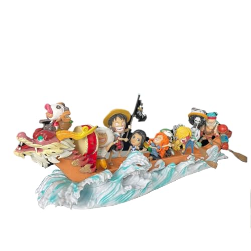 High 11cm Anime Figure One Piece The Straw Hat Regiment Dragon Boat Team Action Figure Model Ship Ornaments Gifts Statue Length 36cm von POTACEE