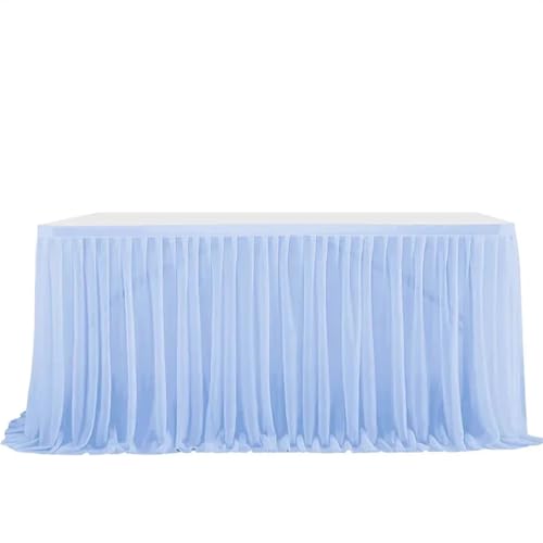 POTUBI Party-Tischrock, Hochzeitstischröcke, Geburtstagstischrock, Hochzeitsfeier, Tutu, Tüll-Tischrock, Hochzeitsfeier, Heimdekoration, Party-Tischröcke (rot, 122 x 77 cm)(Color 4,4FT (122x77cm)) von POTUBI