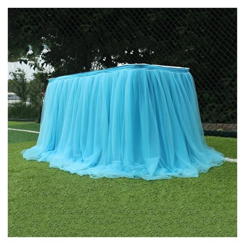 POTUBI Party-Tischrock, Tüll-Tischrock, elastisches Netz-Tüll-Geschirr, Tischdecke for Feiertagspartys, Tischrock, Hochzeitsfeier-Dekor, 100 x 75 cm, Party-Tischröcke (Farbe 6)(Color 10) von POTUBI