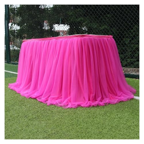 POTUBI Party-Tischrock, Tüll-Tischrock, elastisches Netz-Tüll-Geschirr, Tischdecke for Feiertagspartys, Tischrock, Hochzeitsfeier-Dekor, 100 x 75 cm, Party-Tischröcke (Farbe 6)(Color 11) von POTUBI