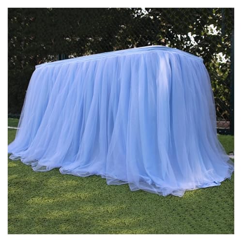 POTUBI Party-Tischrock, Tüll-Tischrock, elastisches Netz-Tüll-Geschirr, Tischdecke for Feiertagspartys, Tischrock, Hochzeitsfeier-Dekor, 100 x 75 cm, Party-Tischröcke (Farbe 6)(Color 8) von POTUBI