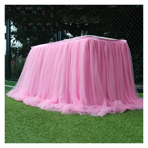 POTUBI Party-Tischrock, Tüll-Tischrock, elastisches Netz-Tüll-Geschirr, Tischdecke for Feiertagspartys, Tischrock, Hochzeitsfeier-Dekor, 100 x 75 cm, Party-Tischröcke (Farbe 6)(Color 9) von POTUBI