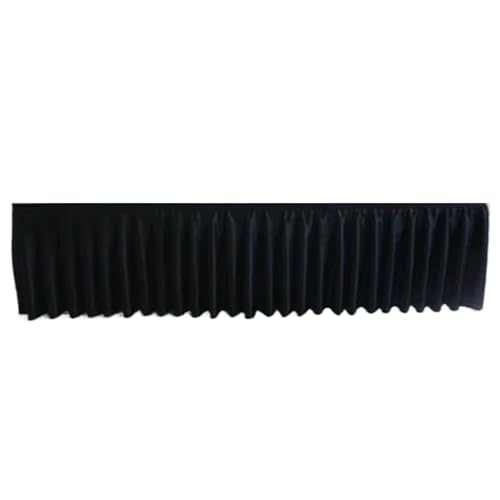 Party-Tischrock, Party-Tischröcke, Eisseiden-Chiffon, Hochzeitstischrock, Party-Bankett, Bühnen-Tischrock for Tischdecken-Dekoration, Party-Dekorationen (rot, H120 cm x L300 cm)(Black,H75cm x L300cm) von POTUBI