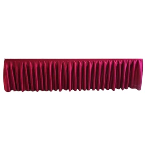 Party-Tischrock, Party-Tischröcke, Eisseiden-Chiffon, Hochzeitstischrock, Party-Bankett, Bühnen-Tischrock for Tischdecken-Dekoration, Party-Dekorationen (rot, H120 cm x L300 cm)(Color 2,H50cm x L300cm von POTUBI