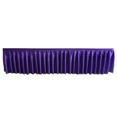 Party-Tischrock, Party-Tischröcke, Eisseiden-Chiffon, Hochzeitstischrock, Party-Bankett, Bühnen-Tischrock for Tischdecken-Dekoration, Party-Dekorationen (rot, H120 cm x L300 cm)(Color 5,H120cm x L300c von POTUBI