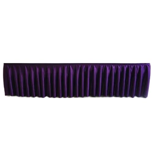 Party-Tischrock, Party-Tischröcke, Eisseiden-Chiffon, Hochzeitstischrock, Party-Bankett, Bühnen-Tischrock for Tischdecken-Dekoration, Party-Dekorationen (rot, H120 cm x L300 cm)(Color 6,H120cm x L300c von POTUBI