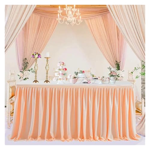 Party-Tischrock, Party-Tischröcke, Geburtstagsparty-Tischrock, 4,2 m, Tüll-Tischrock, Hochzeit, Hotel, Konferenz-Tischrock, Party-Dekoration, Party-Dekorationen (Rosa, 2,75 m – 275 cm L x 78 cm H)(Col Party-Tischrock, Party-Tischröcke, Geburtstagsparty-Tischrock, 4,2 m, Tüll-Tischrock, Hochzeit, Hotel, Konferenz-Tischrock, Party-Dekoration, Party-Dekorationen (Rosa, 2,75 m – 275 cm L x 78 cm H)(Col von POTUBI