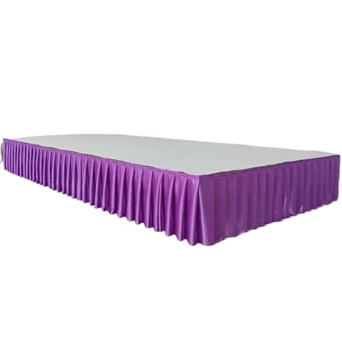 Party-Tischrock, Party-Tischröcke, Hochzeits-Tischrock for Tischdecke, Tischdecke, Hochzeitsbühne, weiße Eisseide, Tischrock, Dekoration, Party-Dekorationen (rot, H110 x B300 cm)(Purple,H50xW300CM) Party-Tischrock, Party-Tischröcke, Hochzeits-Tischrock for Tischdecke, Tischdecke, Hochzeitsbühne, weiße Eisseide, Tischrock, Dekoration, Party-Dekorationen (rot, H110 x B300 cm)(Purple,H50xW300CM) von POTUBI