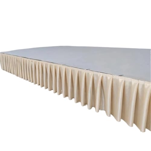 Party-Tischrock, Party-Tischröcke, Hochzeits-Tischrock for Tischdecke, Tischdecke, Hochzeitsbühne, weiße Eisseide, Tischrock, Dekoration, Party-Dekorationen (rot, H110 x B300 cm)(Color 1,H30xW300CM) von POTUBI
